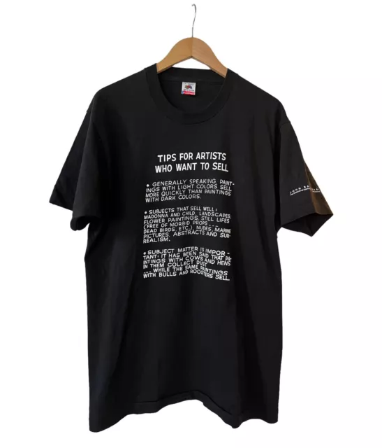 Vintage Tips For Artists John Baldessari Shirt Art 90s Original Museum Moca Rare Vintage Tips For Artists John Baldessari Shirt Art 90s Original Museum Moca Rare