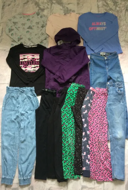 Girls Clothes Bundle 11-12 Years Jacket Tops Jeans Leggings Etc TU NEXT RI ETC