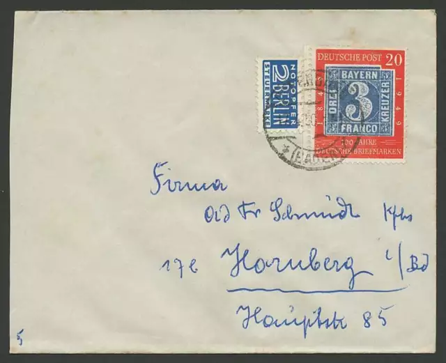 Bund Nr. 114 EF Brief OFFENBURG 17.4.50 - HORNBERG