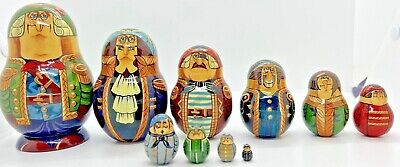 Collectable Hand Made Russian 10 Nesting Doll Matryoshka Generals Military