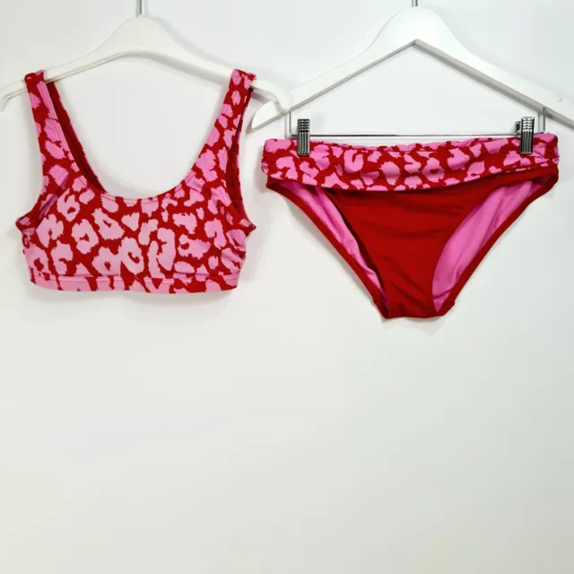 M&S - Animal Print Bikini Set - Pink - UK 10