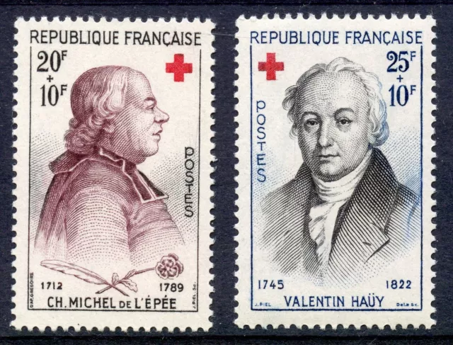 Stamp / Timbre France Neuf N° 1226/1227 ** Croix Rouge De 1959