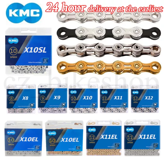 KMC 7/8/9/10/11/12 Speed Chain L/EL/SL MTB Road Bike Link fit Shimano SRAM Compy