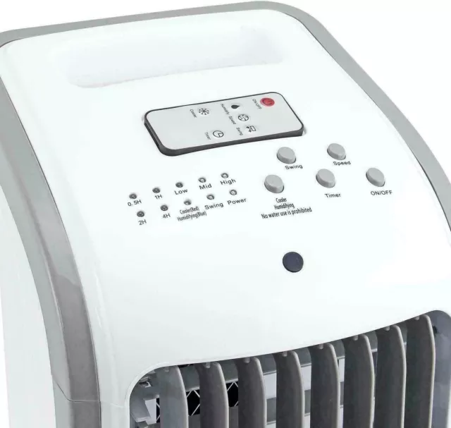 Unidad de enfriador de aire portátil ventilador humidificador temporizador 3 en 1 refrigeración digital CA con control remoto 2