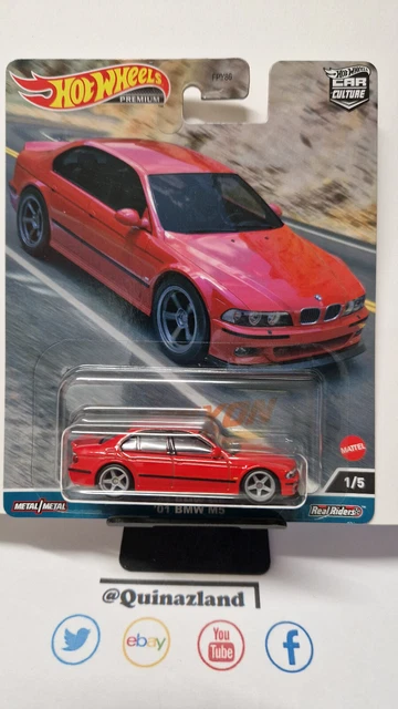 Hot Wheels BMW M5 E39 2001 - Série Argentée Premium, échelle 1:64, Neuve En Boîte