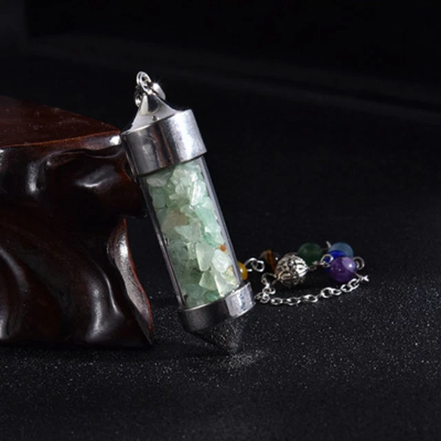 Natural Quartz Crystal Rock Stone Pendant Chakra Pendulum Necklace Healing Reiki