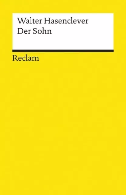 "Der Sohn"  Hasenclever Walter   Buch Reclam