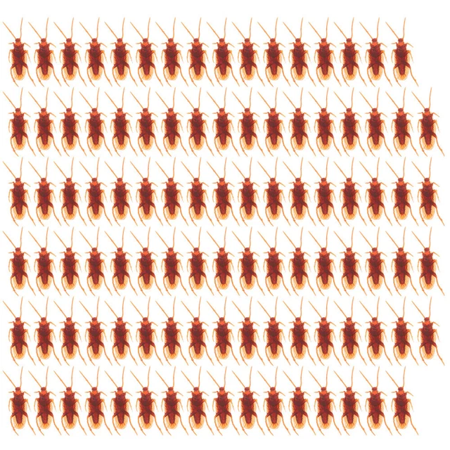 100 piezas Simulación Cucaracha Figura Halloween Juguete Broma Número