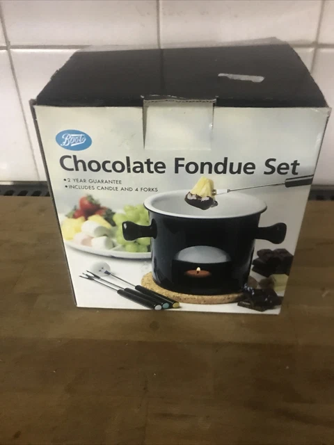 Juego de botas vintage de fondue chocolate