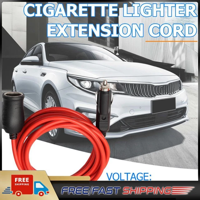 Accendisigari 12 V 24 V 10 A accessorio auto cavo prolunga presa 12 piedi rosso