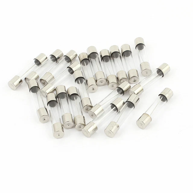 20pcs 15A 250V tube fusion verre rapide Action cylindrique 6x30mm