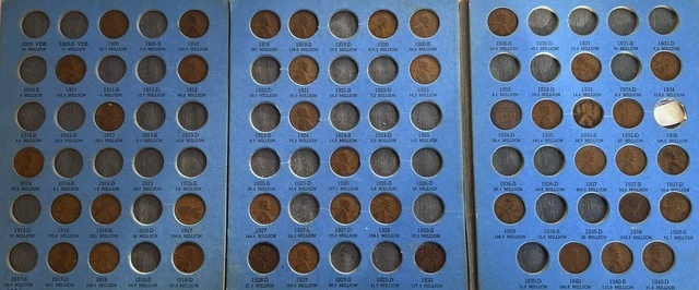 LINCOLN HEAD CENT COLLECTION, 1909 TO 1940S (42 coins) COIN FOLDER 2