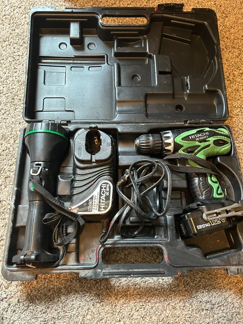 Hitachi DS 12DVF3 UB 12D 12v Drill/Light Combo w/ 1 Battery, Charger, Case