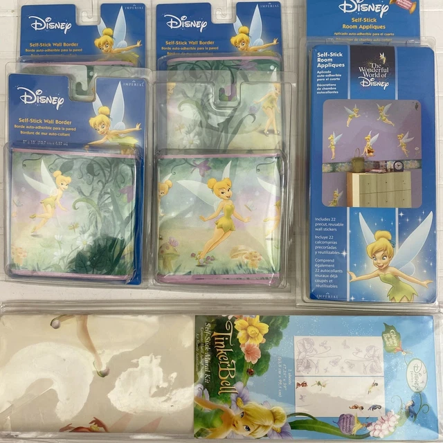 LOT OF 7 Disney Fairies Tinkerbell Wall Border Appliques Mural Self