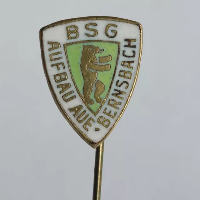 Fussball Anstecknadel BSG Aufbau Aue Bernsbach DDR Sachsen Bez. Karl-Marx-Stadt