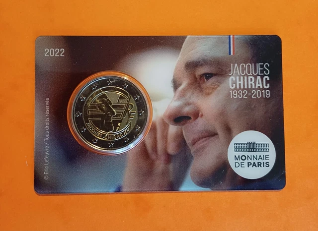 2 EUROS BU Jacques Chirac 2022 , Coincard EUR 15,00 - PicClick FR