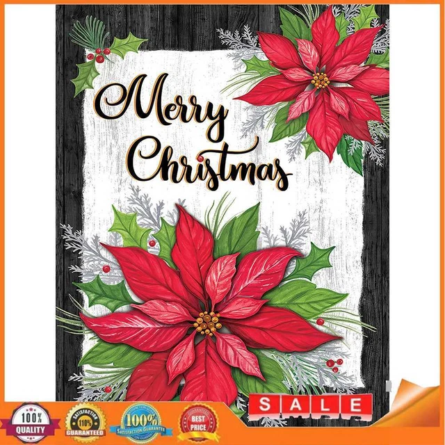 5D DIY Full Round Drill Diamond Painting Kit Merry Christmas Wall Art Craft Gift