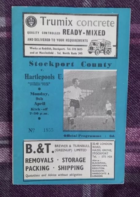 1961/62 Division Four - STOCKPORT COUNTY v. HARTLEPOOL UNITED