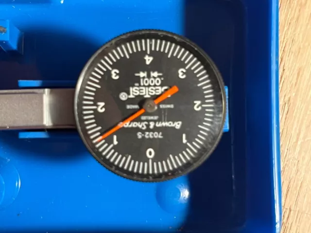 Brown & Sharpe jeweled dial indicator 7032-5, Swiss Made