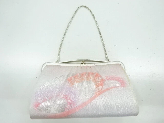 6141041: Japanese Kimono / Antique Bag / Woven Peacock