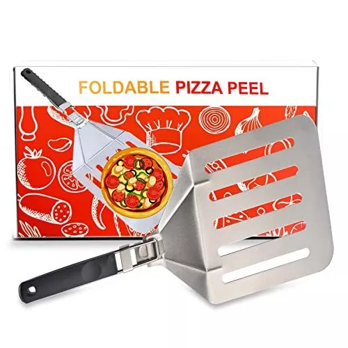 Pizza Peel Foldable Handle 8' x 13'' Aluminium for Baking Tool pizza Bread Cake
