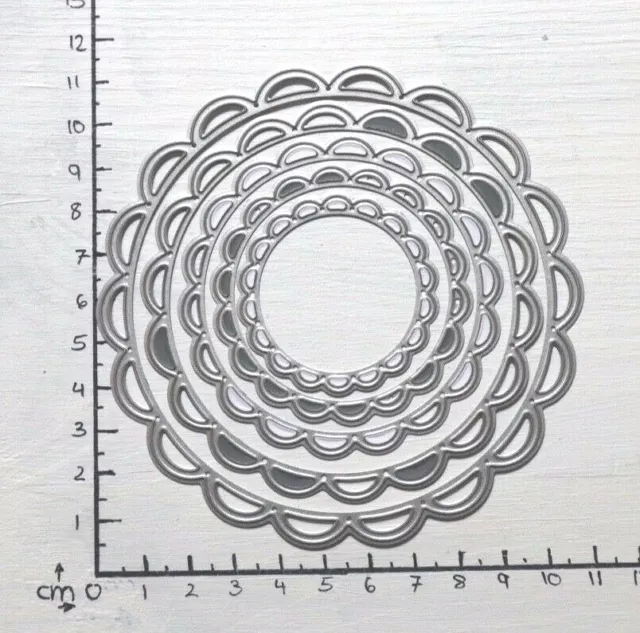 Stanzschablone/ Cutting dies Kreise mit zartem Bogen geeignet für Big Shot 3