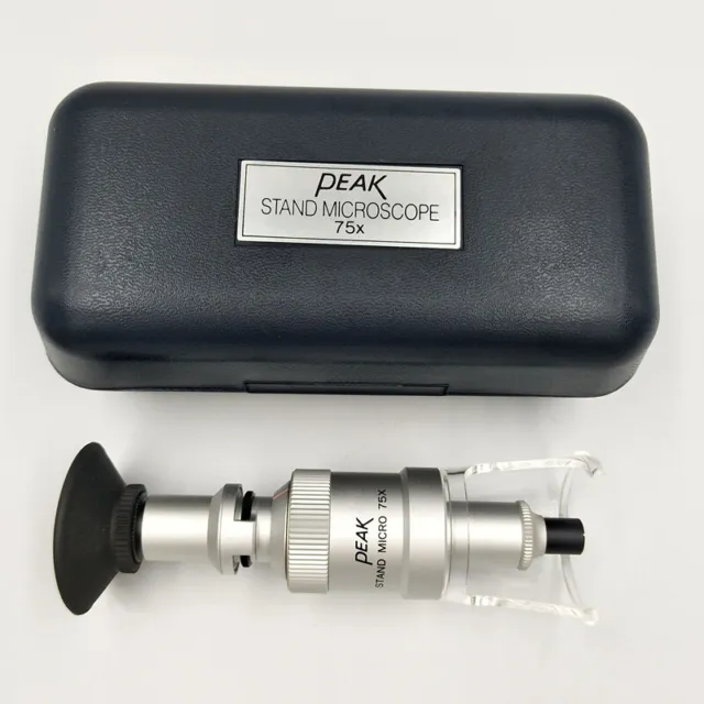 Portable Loupe 75X With Standard Scale Stand Microscope Original PEAK 2008-75X