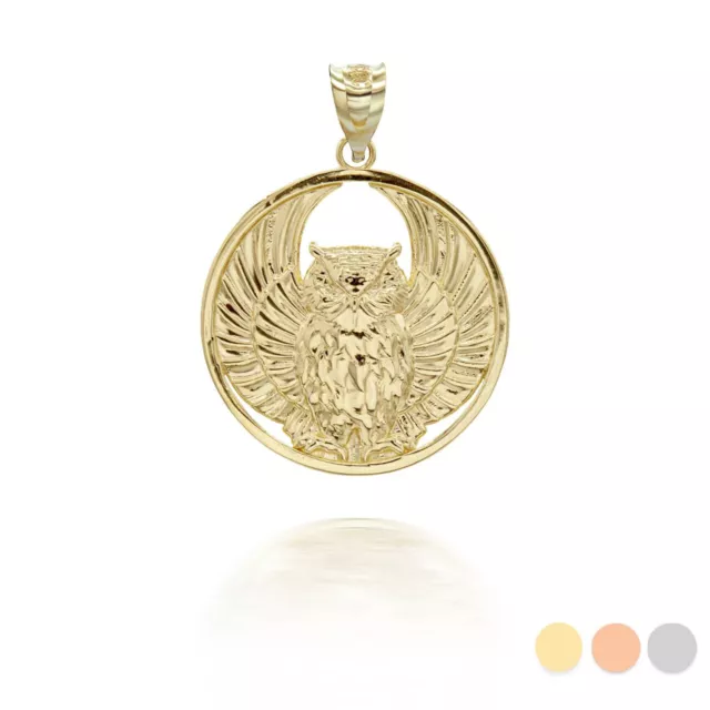 Gold Lucky and Wise Owl Charm Pendant Necklace