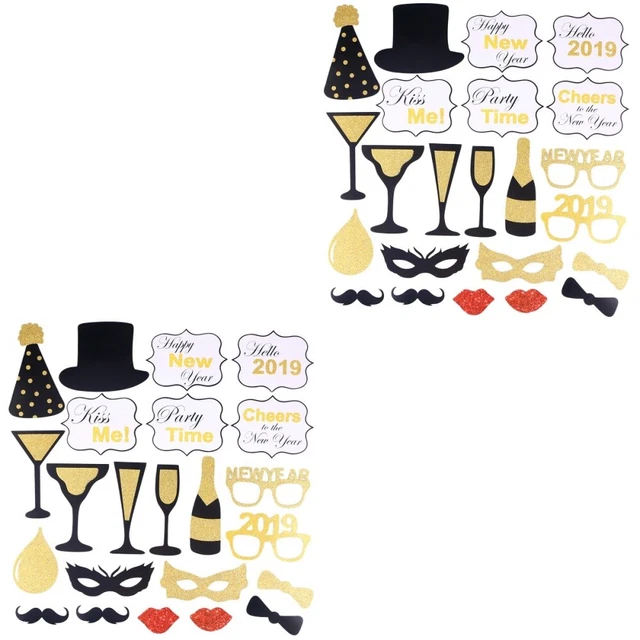 46 pz oggetti di scena per immagini natalizie matrimonio compleanno cabina fotografica cornice Capodanno