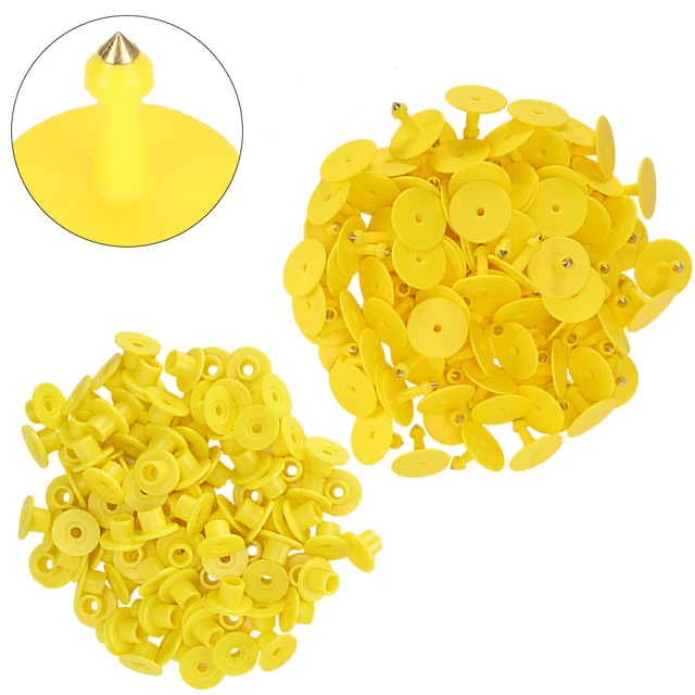 100pcs Animal Ear Tag Plastic Identification Card Anti Lost Marker For Farm Muf