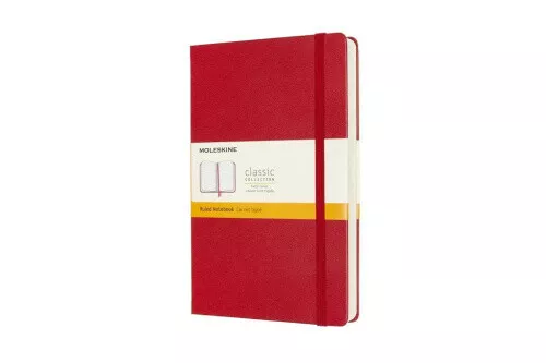 Moleskine Notebook, Expanded, Large, Ruled, Scarlet Red, Hard Cover (5 X 8.25)