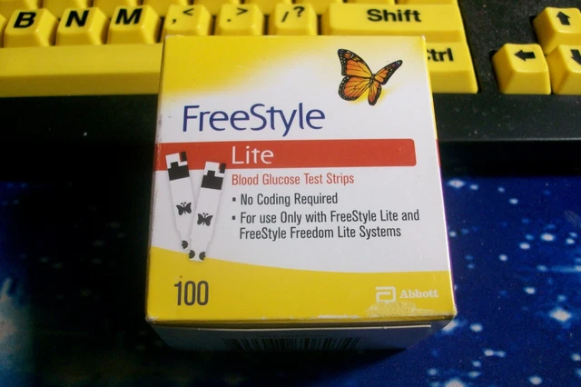 100 Freestyle Lite, 1 Caja De 100 Tiras Reactivas, Exp 6-30-2023, Buena Caja Sellada