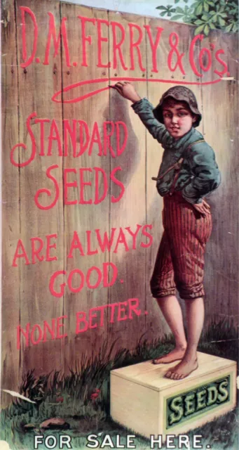 Seeds Vintage POSTER print.Home wall Ad.Ferry always good.Decor 1903