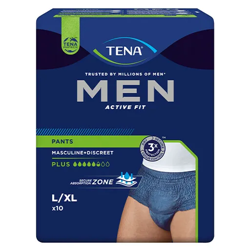 TENA MEN Active Fit Pants Plus Größe L/XL  10 ST - OVP vom med.Fachhändler
