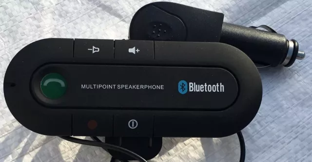 Kit auto mains libres sans fil Bluetooth haut-parleur visière clip téléphone 2