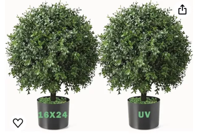 24''T Artificial Boxwood Ball Topiary Tree