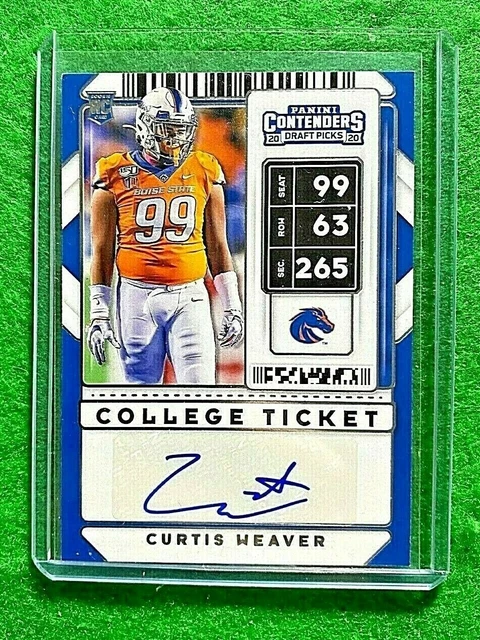 Curtis Weaver College Ticket Rookie Card Dolphins Rc 2020 Contenders Draft Picks