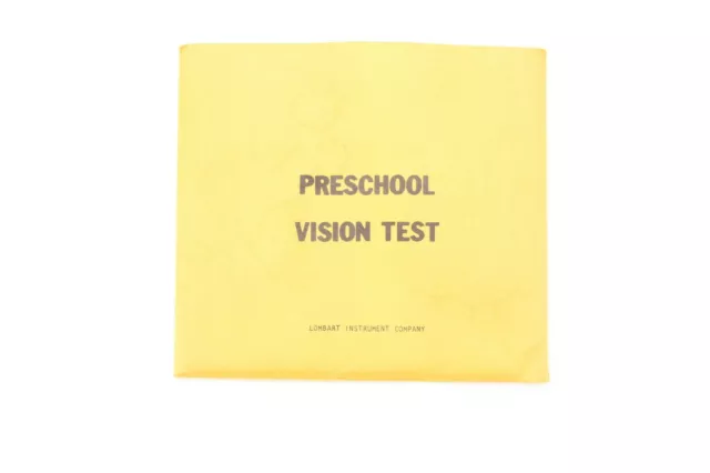 Preschool Vision Test Cards by Lombart. Nice. Ships free.