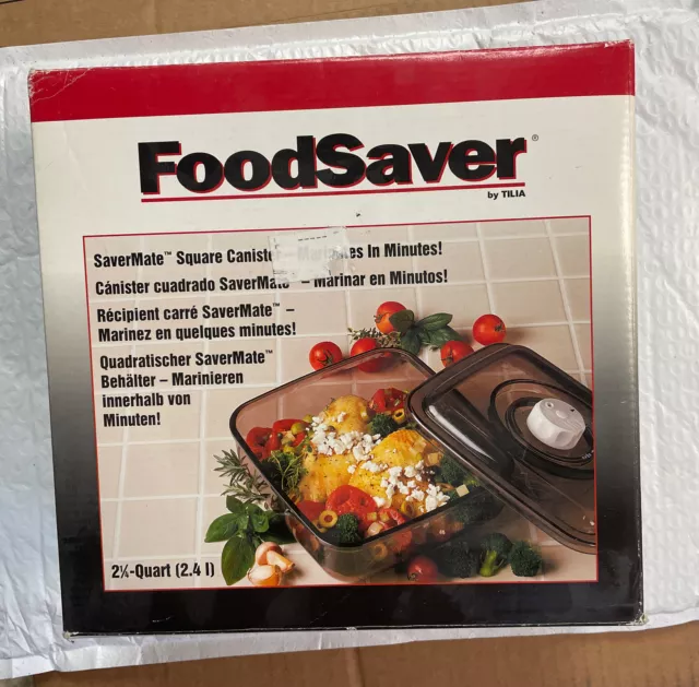 FoodSaver Vacuum Seal Quick Marinator 2.25 Quarts Quart Canister