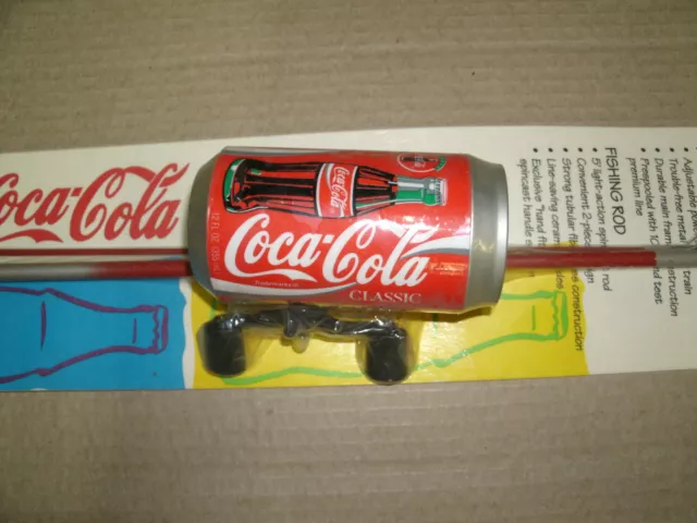 COCA COLA FISHING Pole And Coke Can Reel - 1995 - Original Packaging $25.00  - PicClick