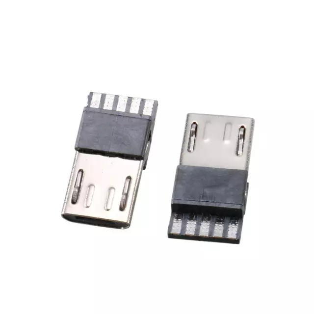 10PCS MICRO USB Male Type B 5 Terminal Jack Port Solder Connector $13.