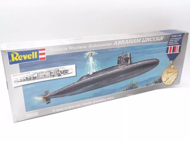 Revell 00008 Polaris Nuclear Submarine Abraham Lincoln U-Boot Modell 1:253 OVP -