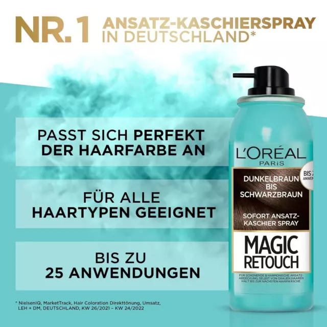 LOreal Paris Magic Retouch Ansatz-Kaschierspray Dunkelbraun Schwarzbraun 75 ml 2