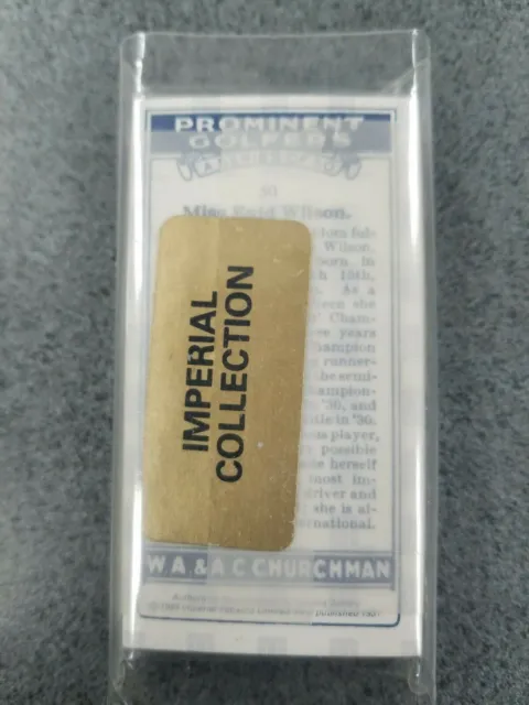 1993 Imperial Churchman Prominent Golfers jeu de 50 cartes à collectionner 2