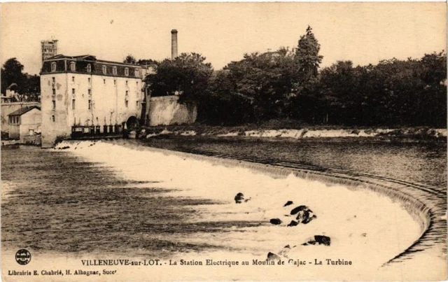 CPA VILLENEUVE-on-LOT-The Electric Station at the Moulin de Gajac (263961)