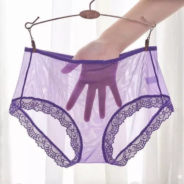 WOMENS WHITE + Purple Knickers Briefs Underwear. Will end auction