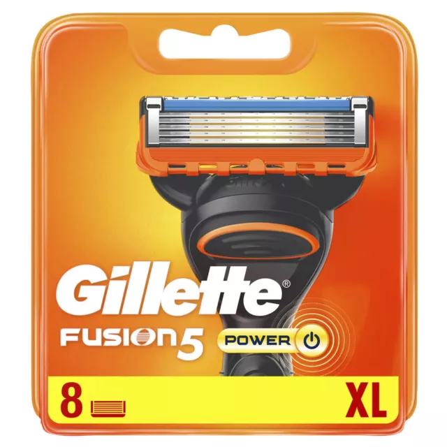 (B) Gillette Fusion 5 POWER Razor Blades 8 pack -  GENUINE 🔥 BRAND NEW ✅