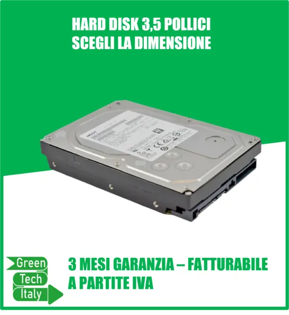 HARD DISK SATA 3.5 INTERNO Per DVR PC HDD HD 3.5" 1Tb 2Tb 500Gb harddisk TESTATO