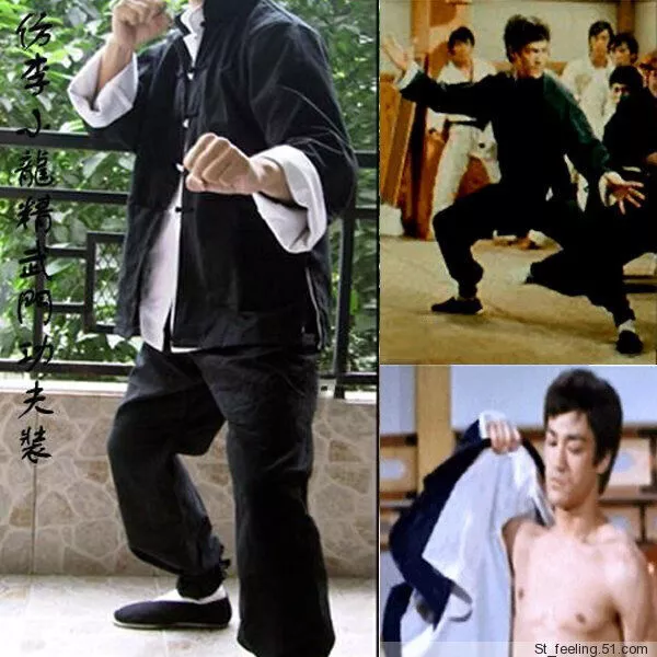 Costume classico Bruce Lee Wing Chun Kung Fu abiti arti marziali uniforme Regno Unito