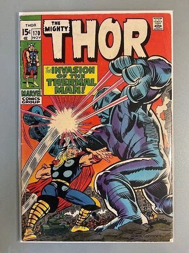 The Mighty Thor(vol. 1) #170 - 2nd App Thermal Man - Marvel Key Issue